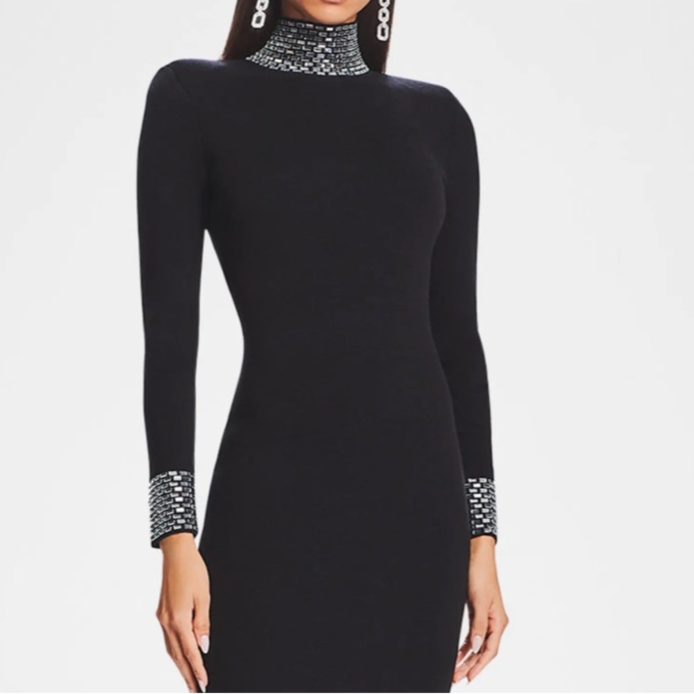 Retrofete Black and Silver Maxi Dress